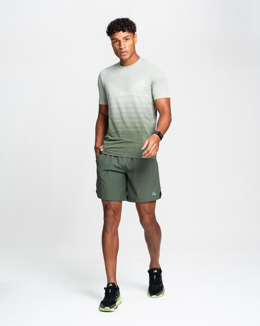 Gradient Seamless T-Shirt - Forest Green