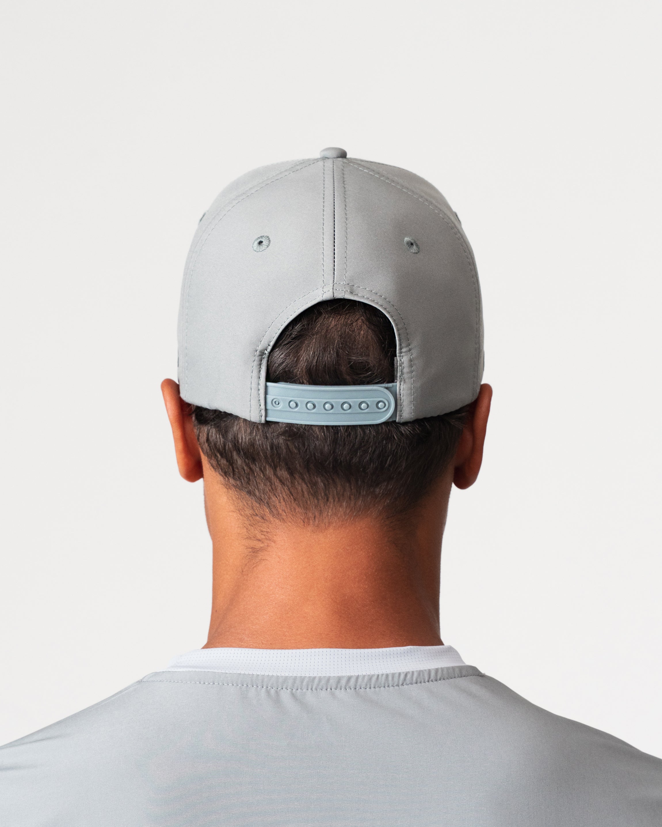SRG Cap in Titanium Grey, back view showing snapback closure