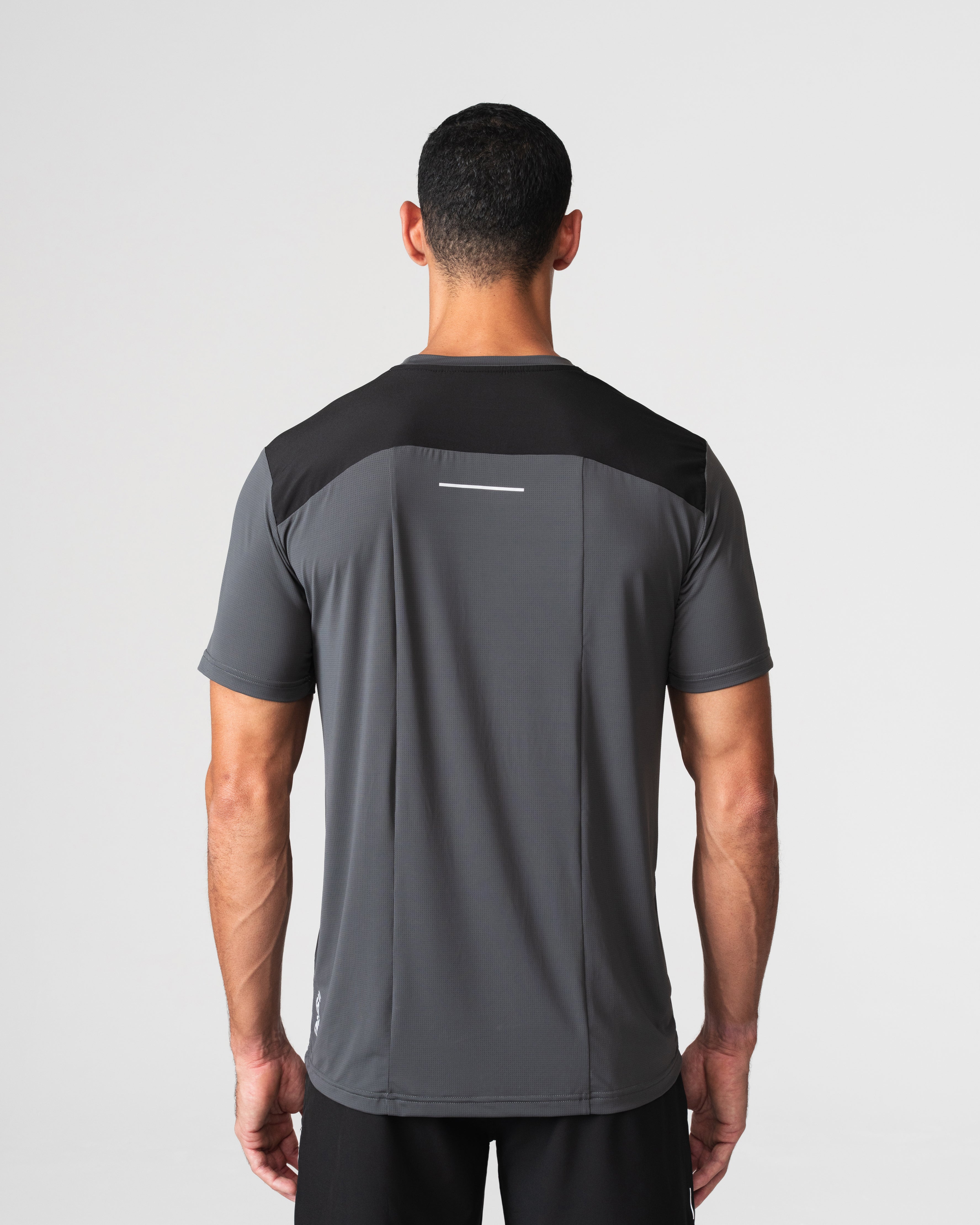 SRG T-Shirt in black, back view on model